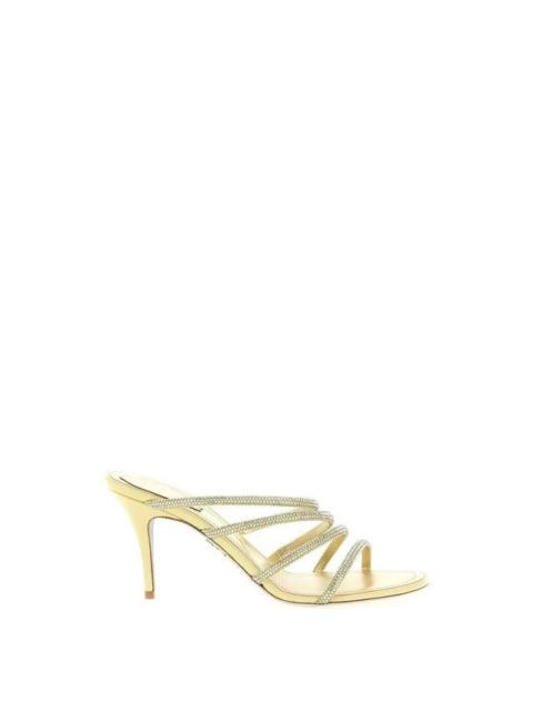 RENE CAOVILLA RENE CAOVILLA Erin 80mm Gold Sandals New & Authentic (Women'
