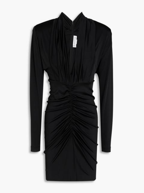 Victoria Beckham Ruched satin-jersey mini dress