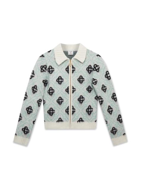 CASABLANCA Mohair Monogram Zip Jumper