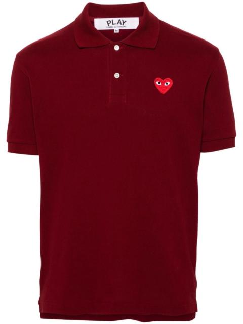 Comme des Garçons PLAY heart-patch cotton polo shirt