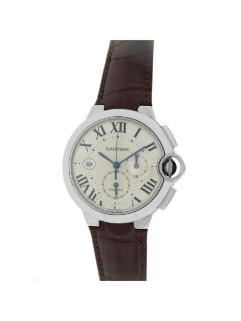 Pre-owned Cartier Ballon Bleu Chronograph Automatic Silver Dial Men's Watch W6920005