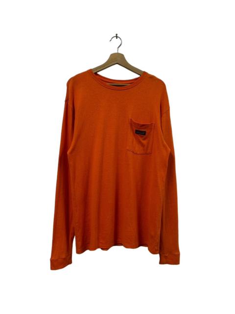 Patagonia Orange Longsleeve Single Pocket Hemp Shirt