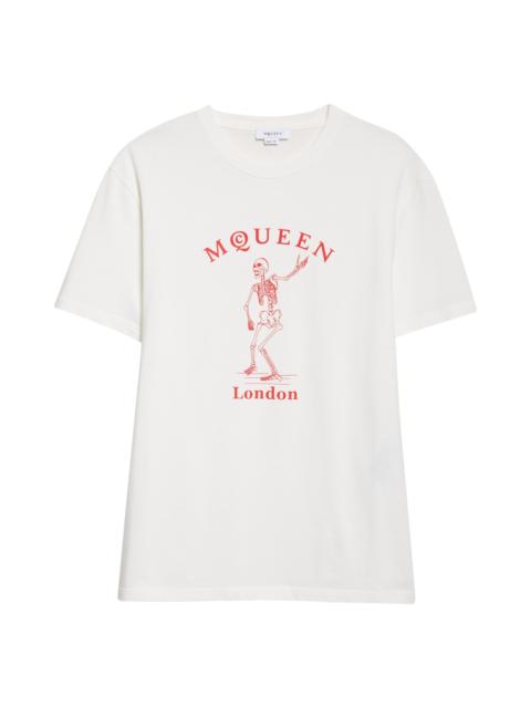 Alexander McQueen McQueen Skeleton Graphic T-Shirt in White /Red at Nordstrom