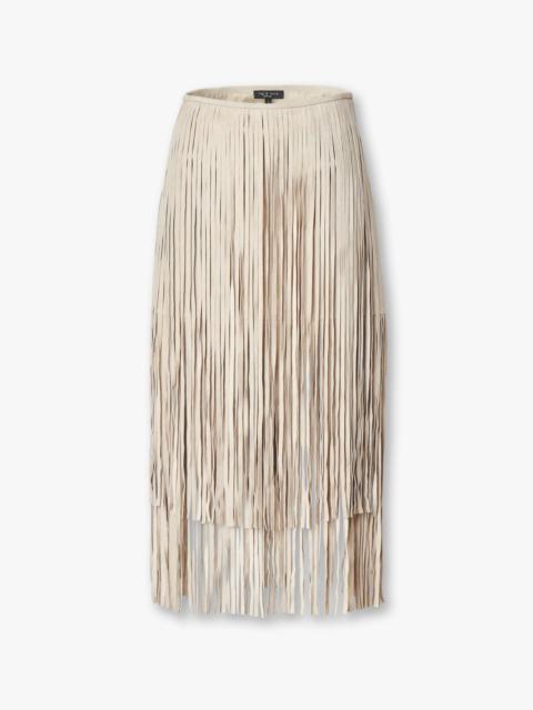 rag & bone Jasmine Fringed Suede Skirt