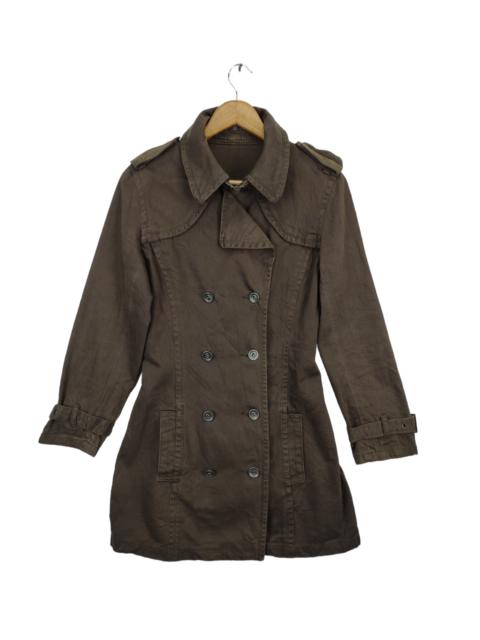 Other Designers Vintage - Vintage Denim Trench Coat Military Style Unbranded