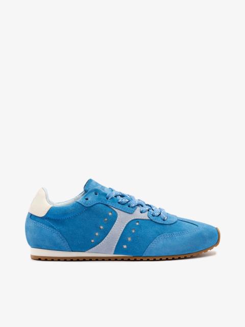 Larroudé Stella Sneaker In Azure Suede