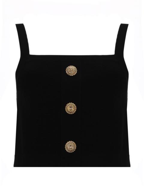 Balmain TOP WITH JEWEL BUTTONS
