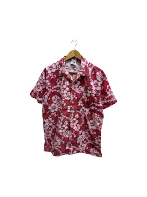 Other Designers Vintage - PIKO HAWAIIAN LONGBOARD WEAR MOTIVE FLORAL BUTTON UP SHIRT