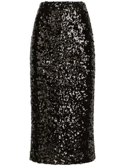 Dolce & Gabbana Sequined Midi Pencil Skirt