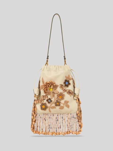Etro SMALL LEATHER KALISPERA BAG WITH BEADS AND FRINGING