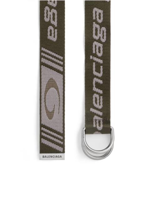 BALENCIAGA Men's D Ring Belt in Khaki/grey