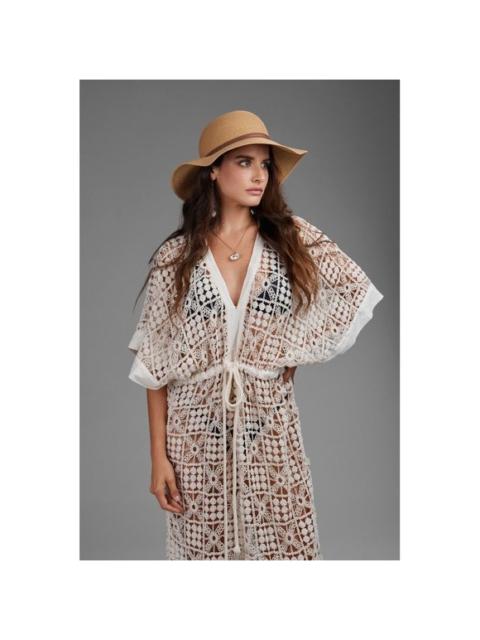 Other Designers New! SAACHI‎ V-NECK TIE-FRONT CROCHET
COVER UP One Size $150