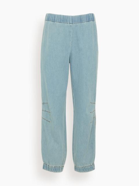 Dries Van Noten Piker Denim Pant in Ice Blue