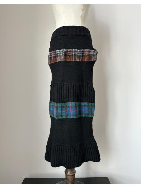 Comme Des Garçons Comme Des Garcons 2000 Midi Plaid Wool Skirt