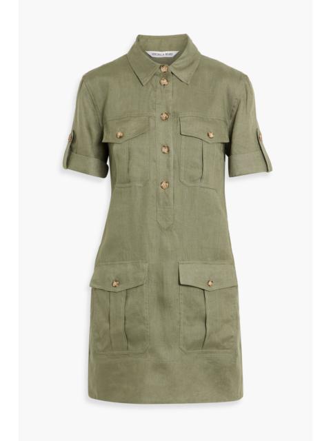 VERONICA BEARD Lucca linen-twill mini shirt dress