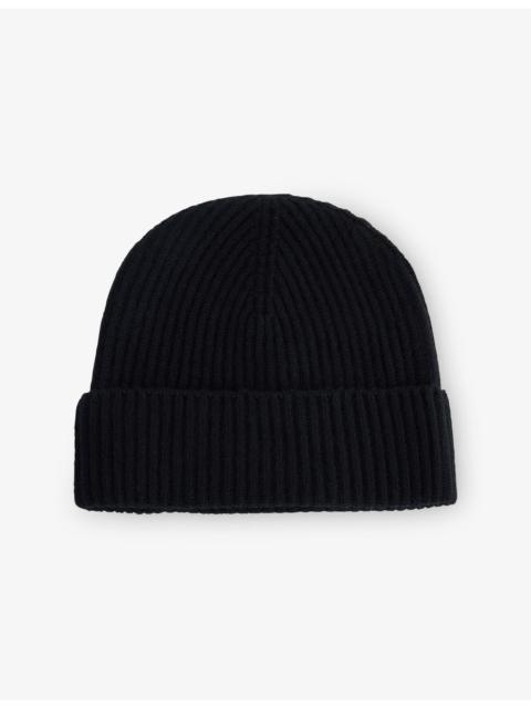 Sunspel Cashmere Ribbed Beanie Hat