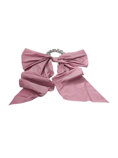 Oscar de la Renta Taffeta Bow On Pave Choker