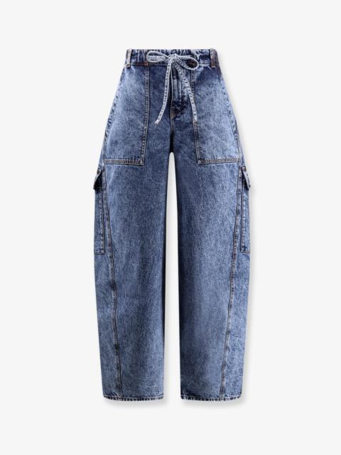 Alaïa Alaia Blue Denim Cargo Jeans