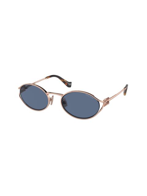 Miu Miu Miu Miu Blue Oval Ladies Sunglasses MU 52YS ZVF1V1 54