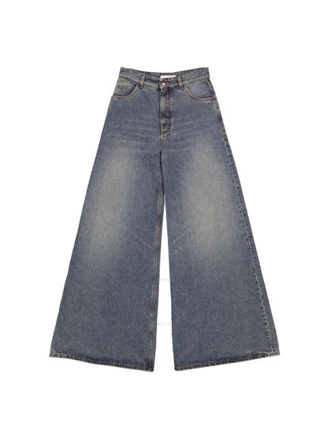 Chloé Chloe Ladies Faded Denim Wide-Leg Jeans