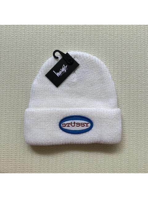 Stüssy Stussy Beanie Hat Oval Patch / White