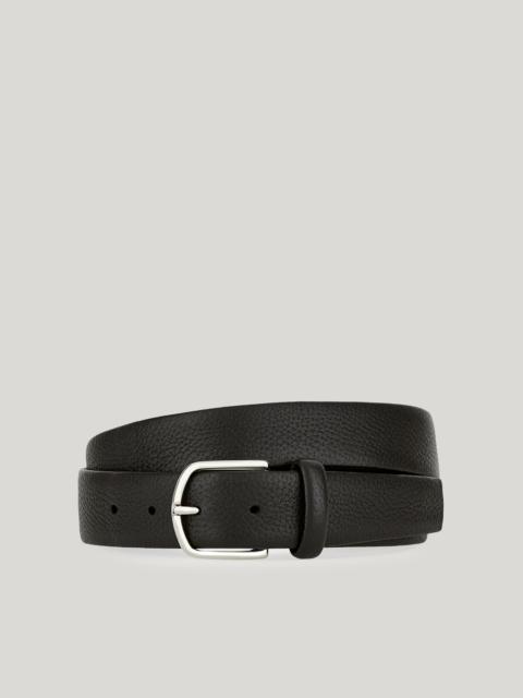Canali BLACK TUBULAR DEERSKIN BELT