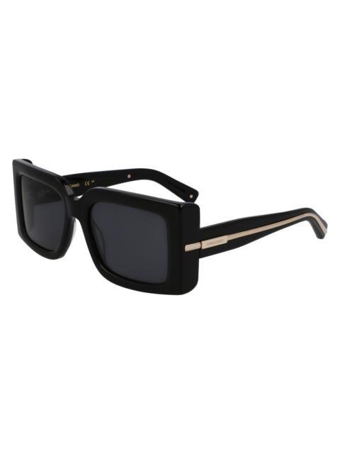 FERRAGAMO Ferragamo Grey Square Ladies Sunglasses SF2032S 001 55