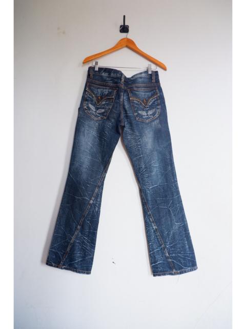 Other Designers Japanese Brand - Vintage Nylaus Rhine Stone Pocket Flare Jeans