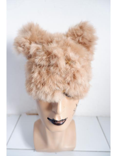 Japanese Brand - Vintage La Petit Lilly Woven Fur Mink Ear Hat