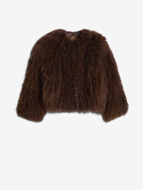 7 For All Mankind Shearling Fur Jacket in Brown