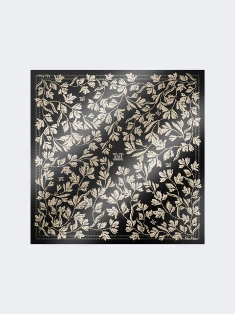 Max Mara Printed silk oversized scarf - BLACK