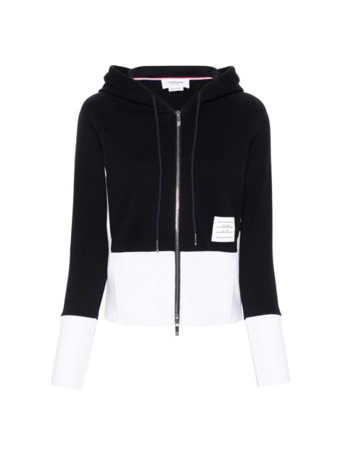 Thom Browne Classic Loopback 4-Bar Zip Up Hoodie