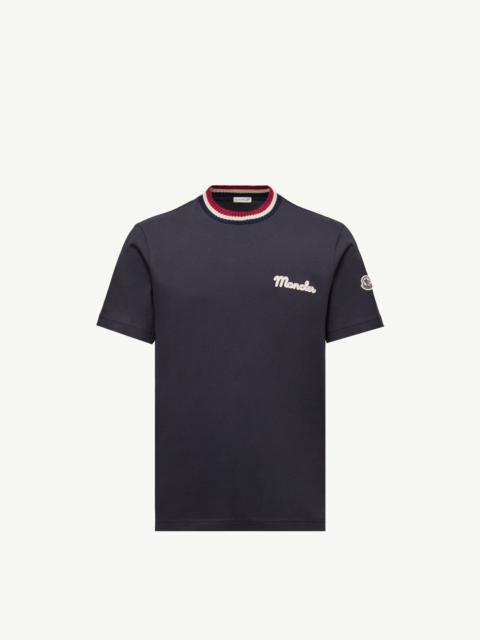 Moncler Embroidered Logo Cotton T-Shirt
