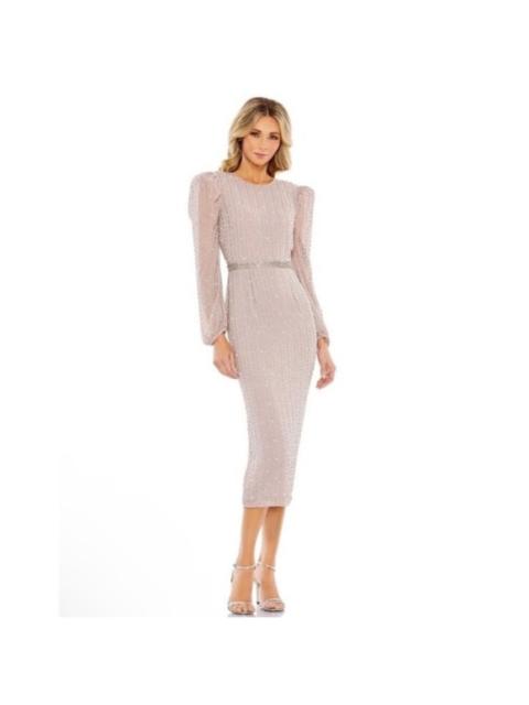 Other Designers NWT MAC DUGGAL 93622 Lilac Beaded Long Sleeve Embellished Dress Sz 8 $498