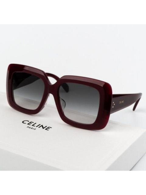 CELINE NEW Celine CL40263F 69B 3 DOTS Bordeaux Gradient Smoke Geometric Sunglasses