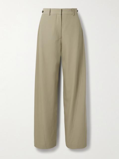 The Row Elowyn Wool-gabardine Straight-leg Pants