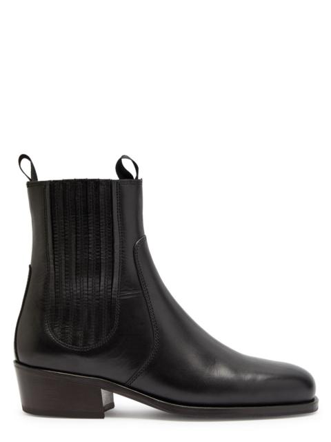 CELINE CELINE JACNO BACK BUCKLE ZIPPED BOOT in Shiny calfskin