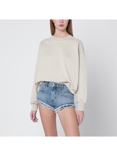 Isabel Marant Étoile Isabel Marant Étoile Beige Crew-Neck Cotton Sweatshirt Women