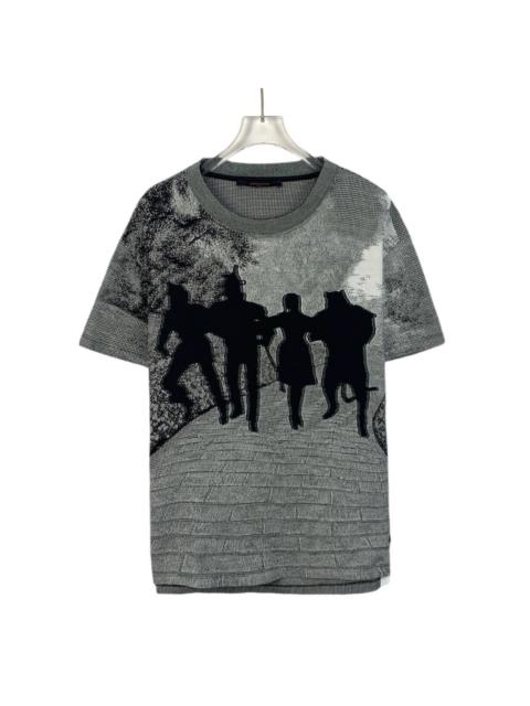 Louis Vuitton Louis Vuitton Gray Cotton Crew Neck Short Sleeve T-Shirt