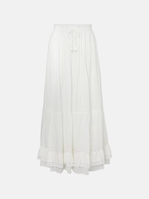 Poupette St Barth Clara cotton maxi skirt