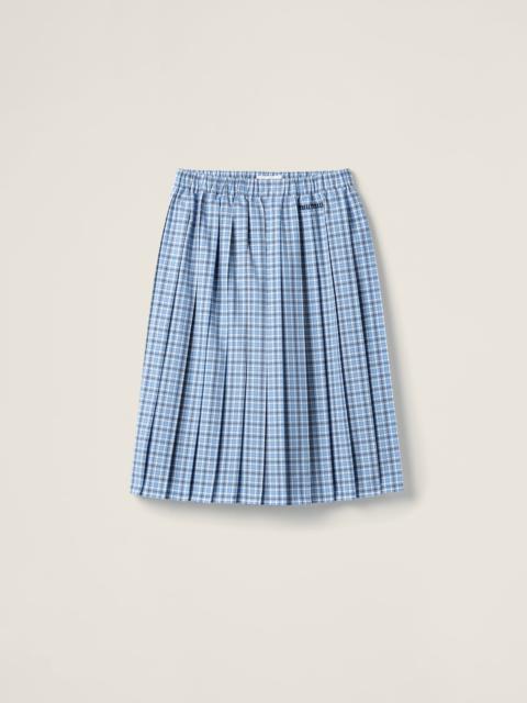 Miu Miu Pleated check skirt