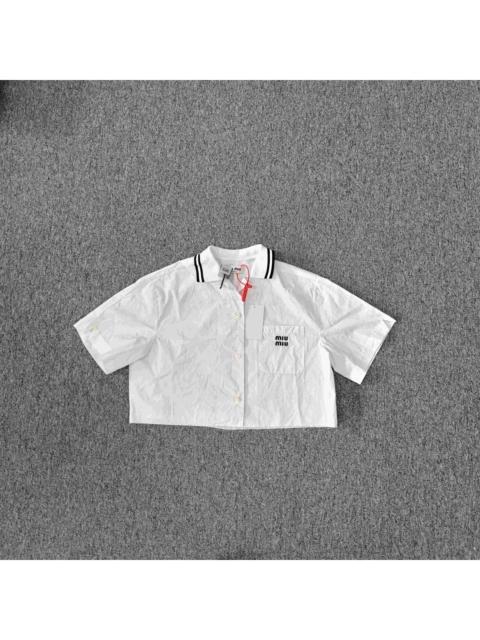 Miu Miu Miu Miu Short Sleeve Logo Shirt