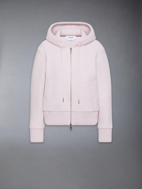 Thom Browne WOOL FLEECE ZIP UP HOODIE