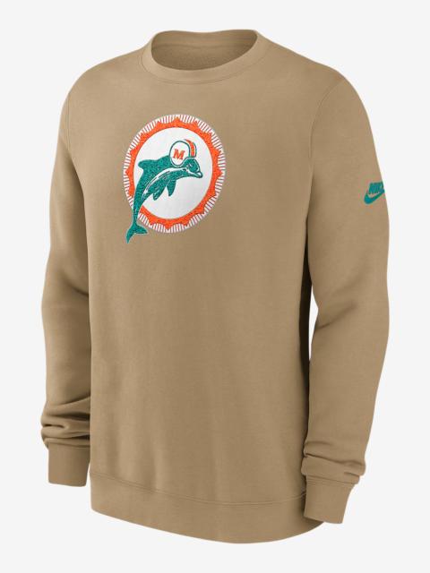 Nike Miami Dolphins Swing Pass Rewind Club Men's Nike NFL Pullover Crew