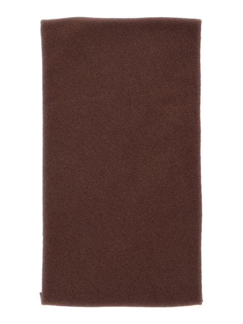 Brunello Cucinelli Brunello Cucinelli Women Brown Scarf With Applied Monile Detail In Cashmere Women