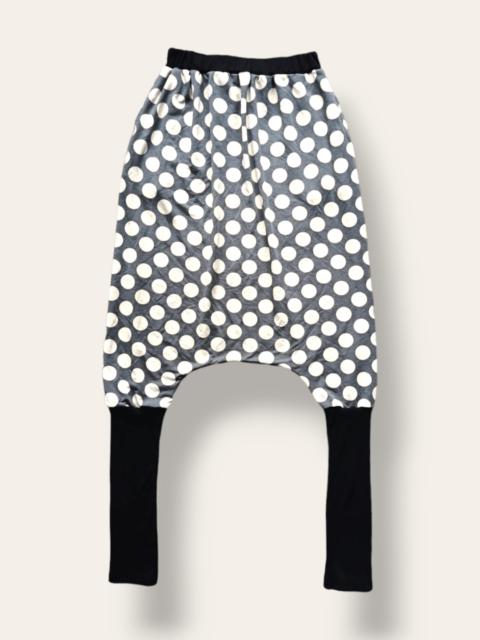 Archival Clothing - Japanese Brand White Black Polka Dot Baggy Harem Pants