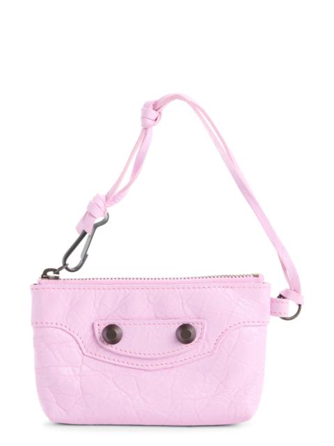 BALENCIAGA Balenciaga Le City Zip Pouch Leather Shoulder Bag in 5731 Bubbly Pink at Nordstrom