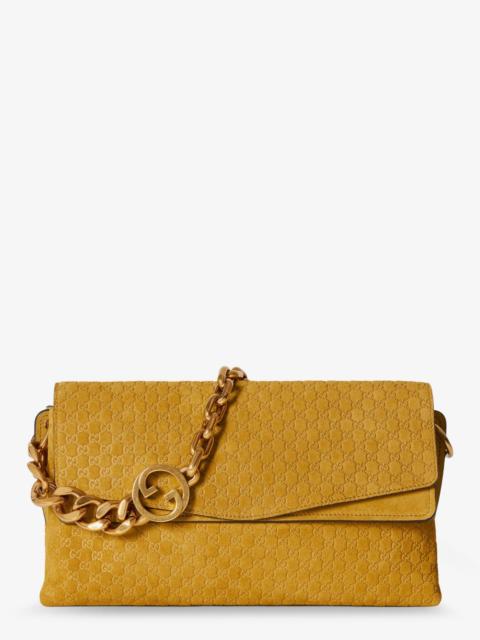 GUCCI Gucci Women Suede Shoulder Bag With All-Over Gg Motif