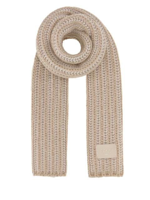 FENDI Fendi Women Sand Wool Blend Scarf