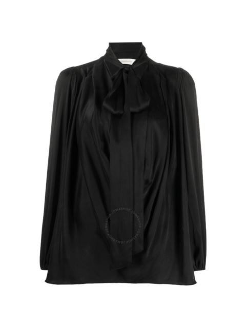 Zimmermann Zimmermann Ladies Black Silk Billow Blouse